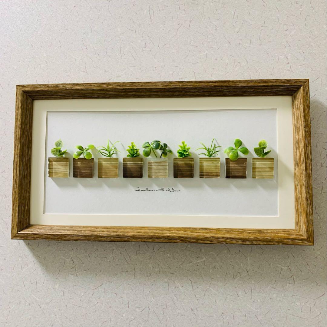 観葉植物アート インテリア雑貨 壁掛け置物 北欧 贈り物 居間 玄関 トイレ飾り