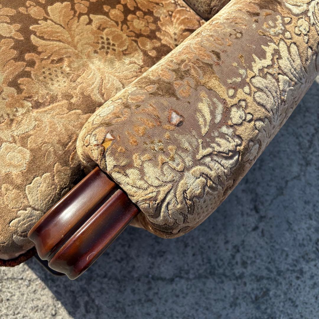 カリモク 金華山 3人掛けソファ アームチェア 昭和レトロ ヴィンテージ 古家具