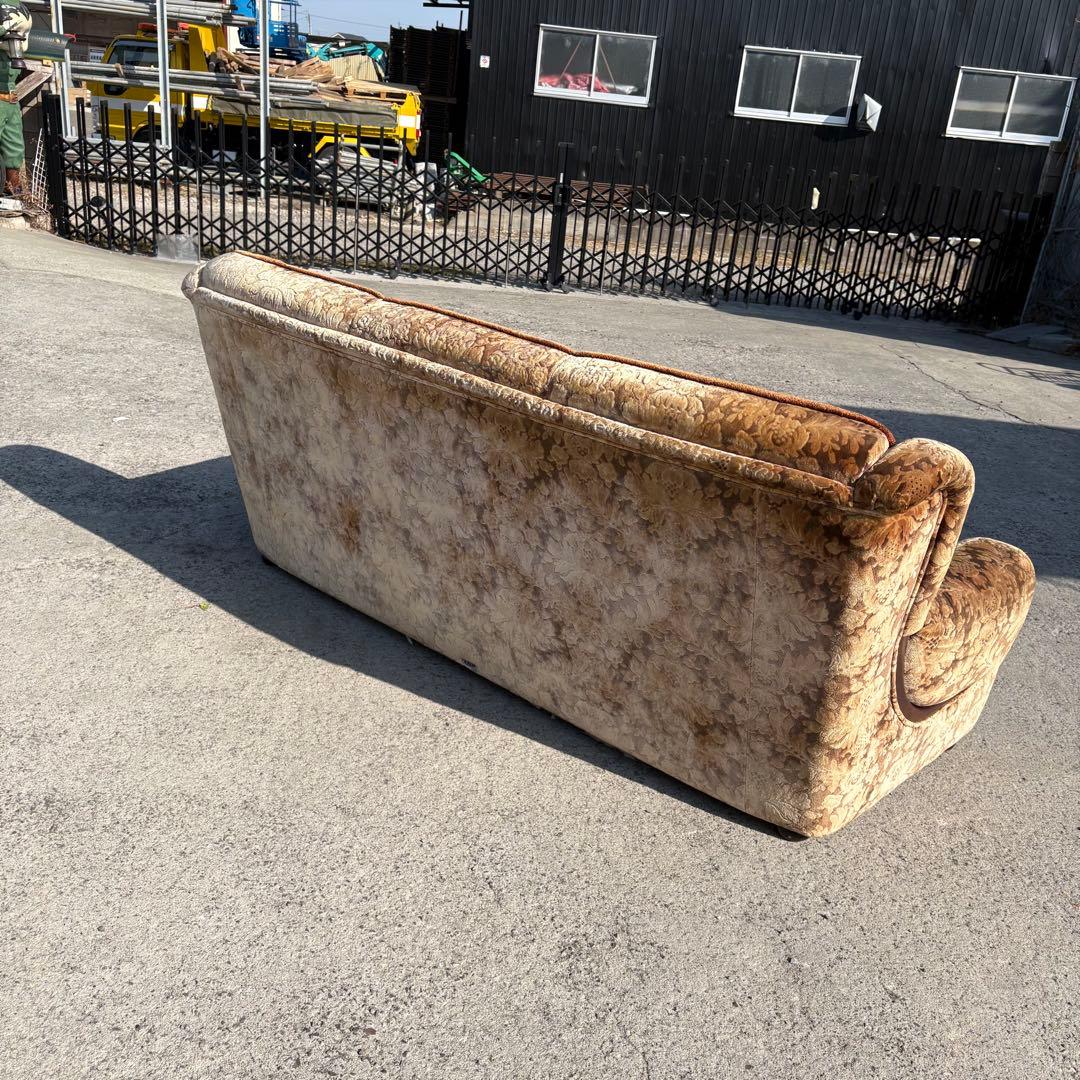 カリモク 金華山 3人掛けソファ アームチェア 昭和レトロ ヴィンテージ 古家具