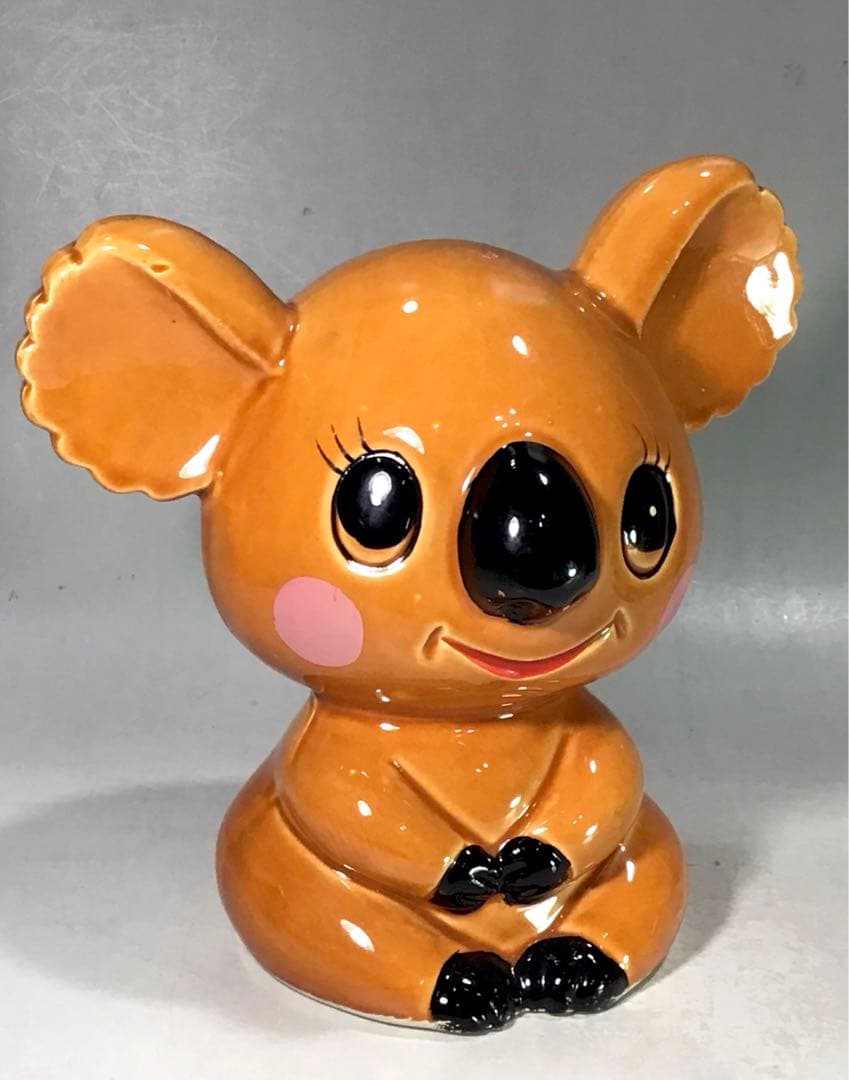 昭和レトロ コアラ ファンシー 陶器 貯金箱 人形 宇山あゆみ 内藤ルネ 駄玩具
