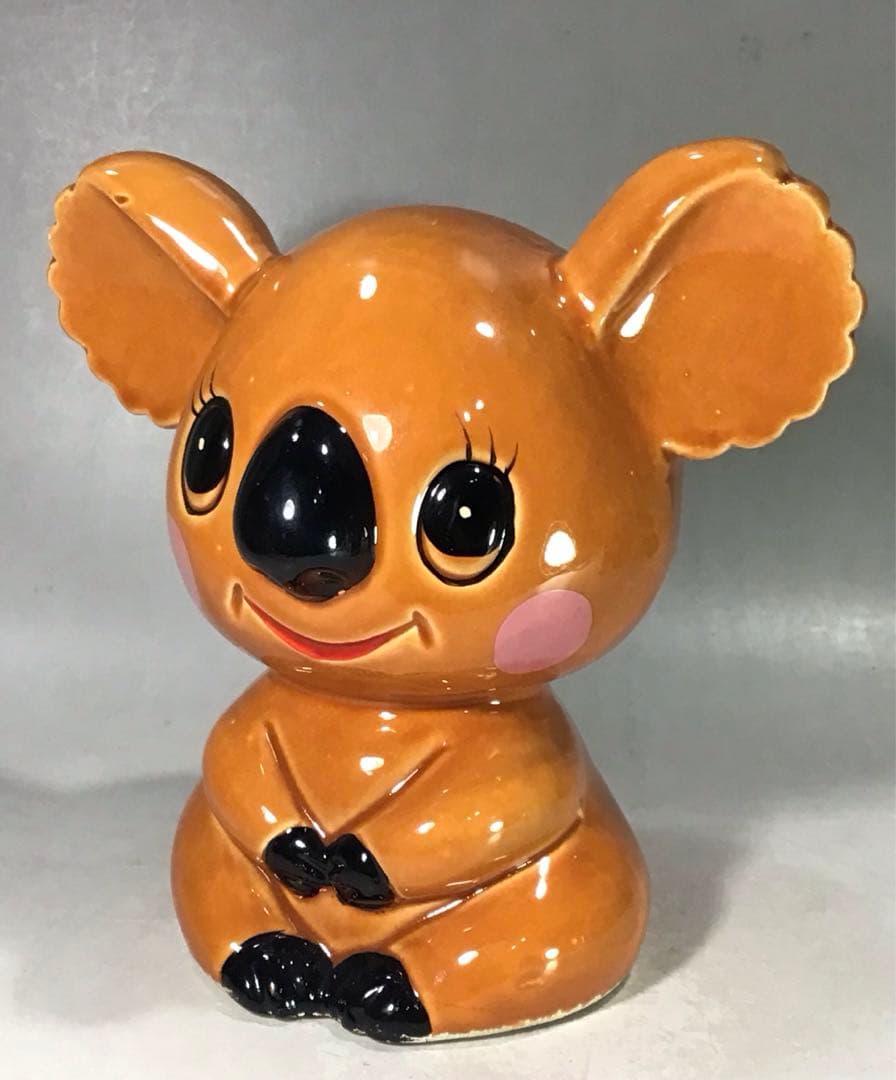 昭和レトロ コアラ ファンシー 陶器 貯金箱 人形 宇山あゆみ 内藤ルネ 駄玩具