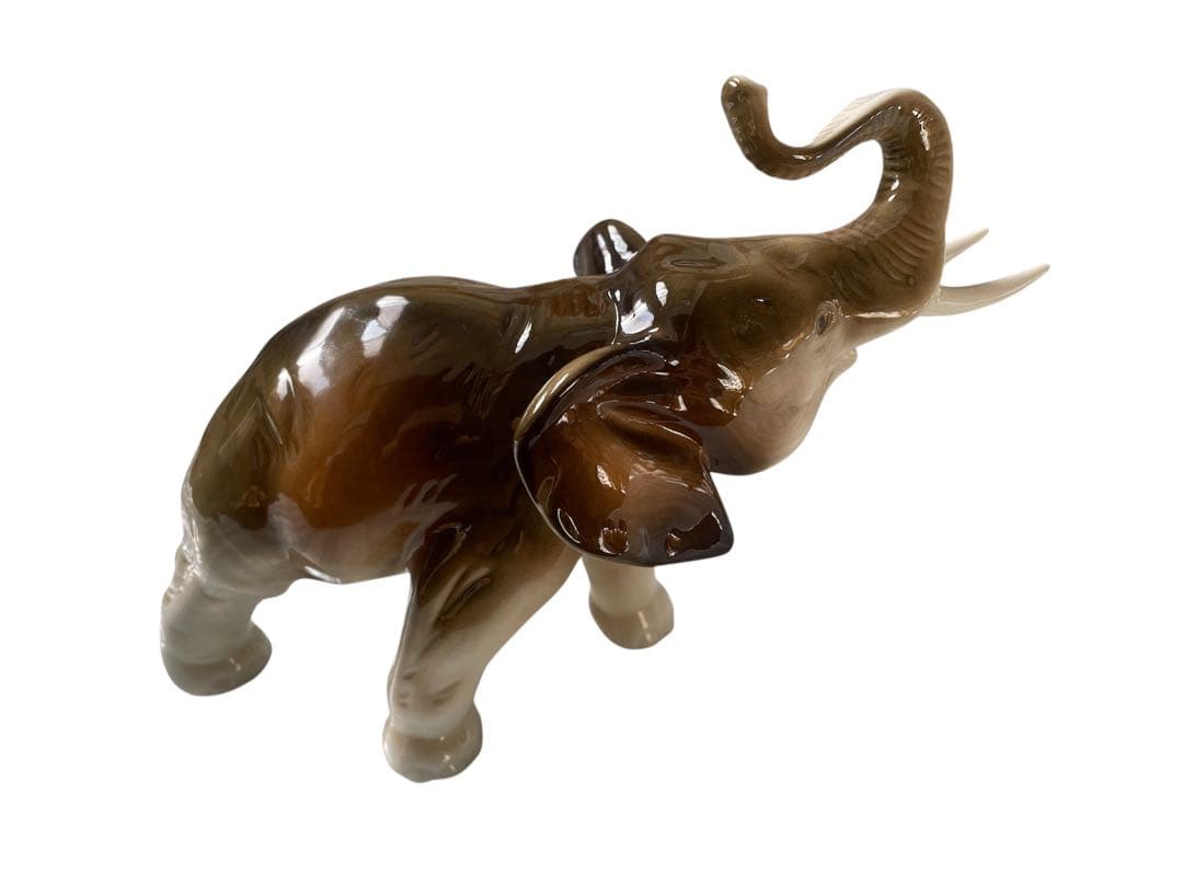 【希少】 Dux ロイヤルダックス ゾウ 置物 陶器 チェコ製