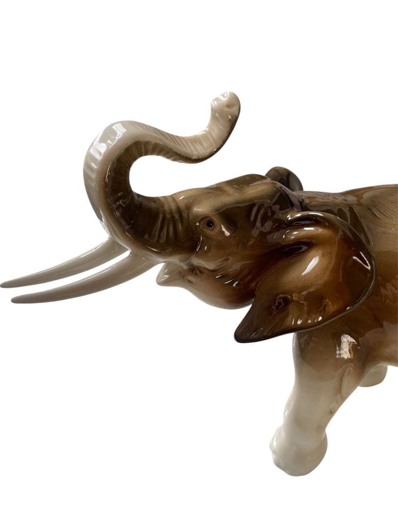 【希少】 Dux ロイヤルダックス ゾウ 置物 陶器 チェコ製