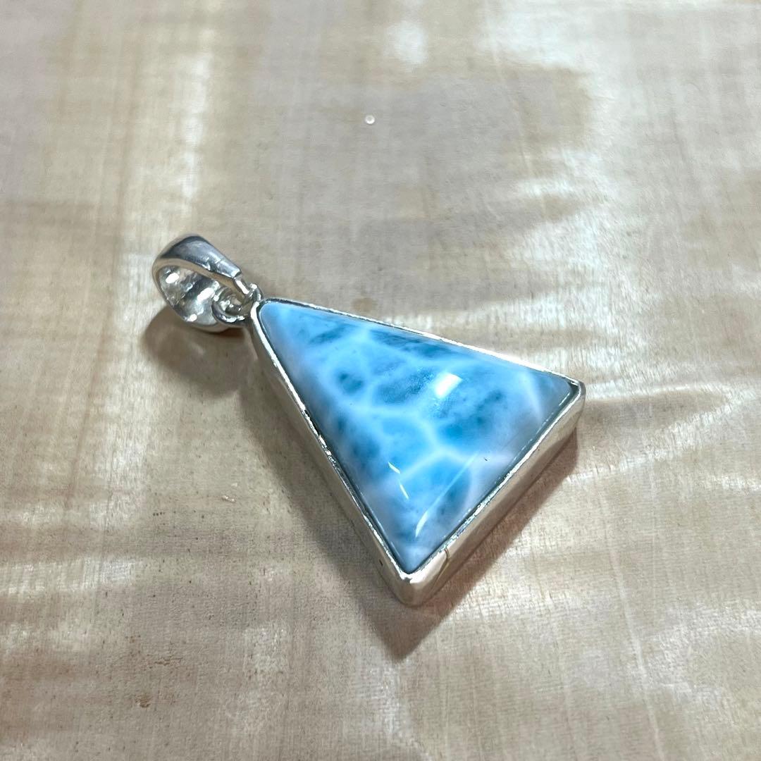 高品質　ラリマー　ペンダント　ネックレス　silver925 3-15