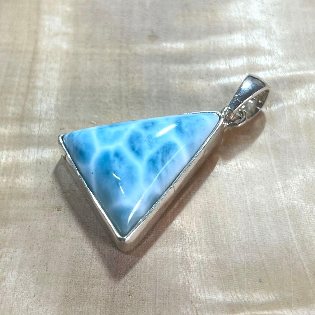 高品質　ラリマー　ペンダント　ネックレス　silver925 3-15