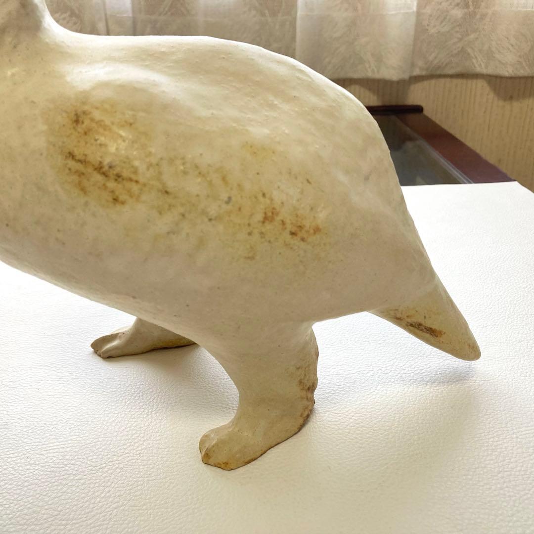 九谷焼 中村梅山 「雷鳥」 陶器 置物 オブジェ 共箱 木箱入り 和風 レトロ