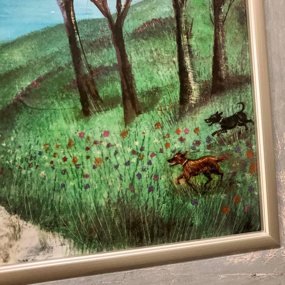 絵画 ジョー ラム「ビーチ パス」 壁掛け おしゃれ 額入り 壁に飾る かわいい