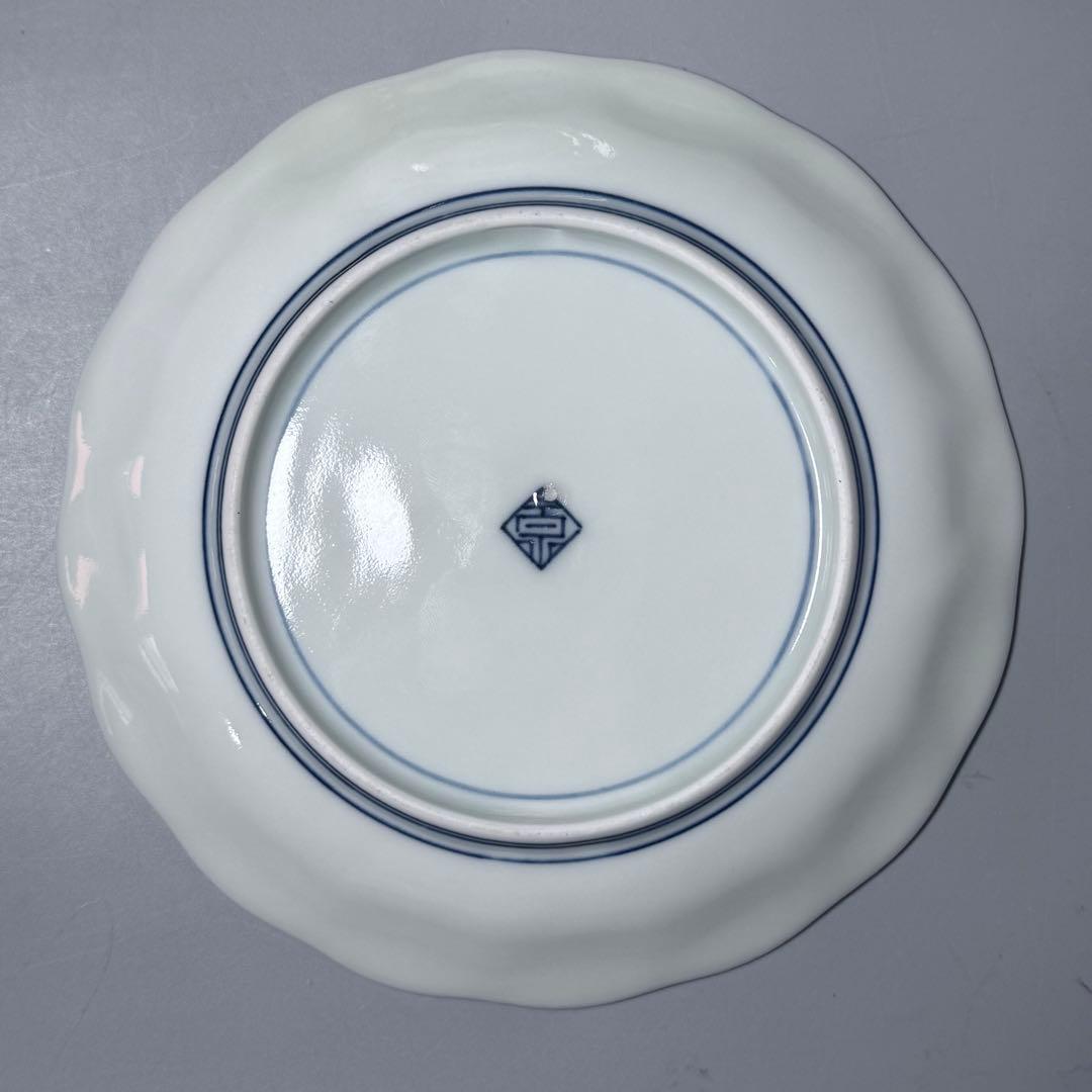 昭和初期　十一代今右衛門　今泉今右衛門　錦　海老文様皿　五枚　共箱　希少菱形窯印