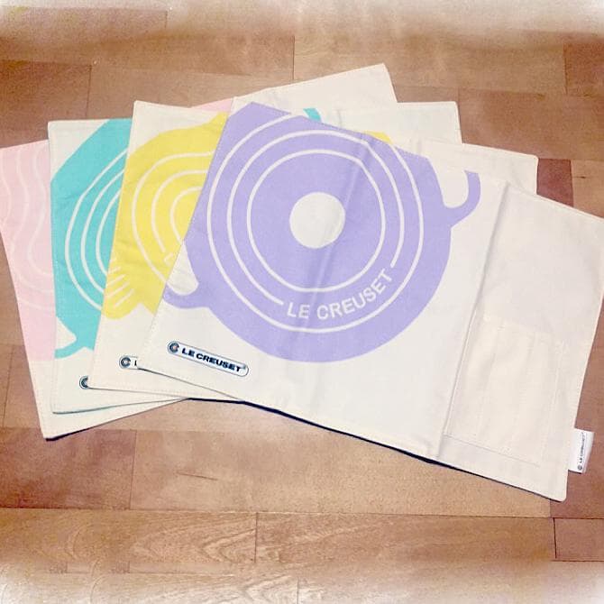 台湾 ルクルーゼ カトラリー ポケット付 ランチョンマット 4種セット