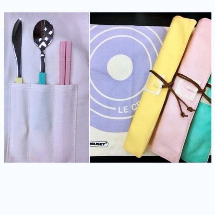 台湾 ルクルーゼ カトラリー ポケット付 ランチョンマット 4種セット