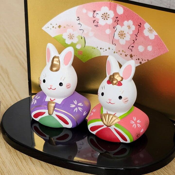 ひな人形】うさぎ 兎★ひな祭り グッズ 置物 置き物 雑貨 オブジェかわいい春