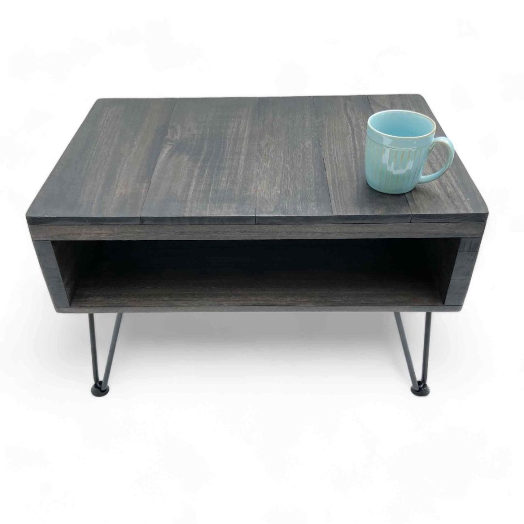 桐のテーブル ブラック（リビングテーブル サイドテーブル ナチュラルインテリア）