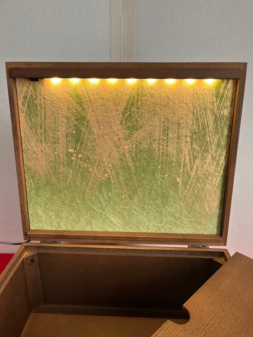 伊達政宗公　収納型飾り台LED屏風　政宗公敷布付(伊達政宗公ハンカチ)