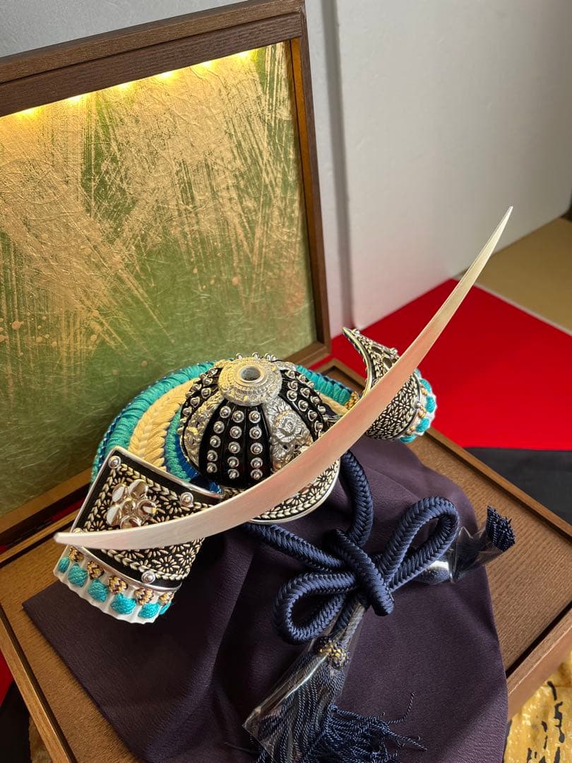 伊達政宗公　収納型飾り台LED屏風　政宗公敷布付(伊達政宗公ハンカチ)