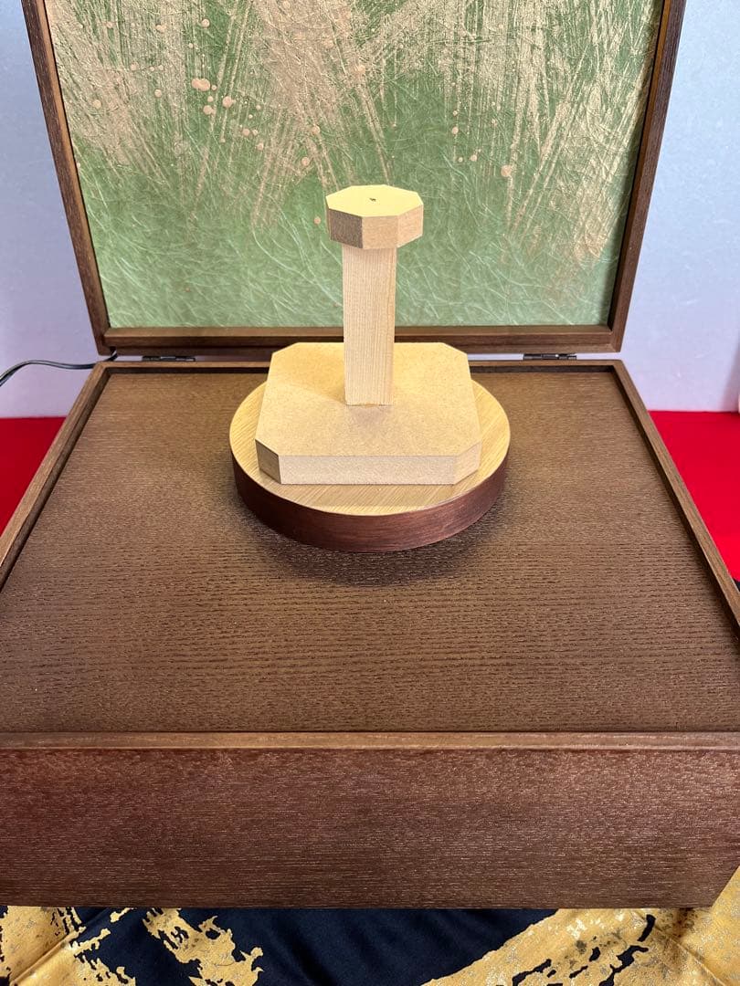 伊達政宗公　収納型飾り台LED屏風　政宗公敷布付(伊達政宗公ハンカチ)