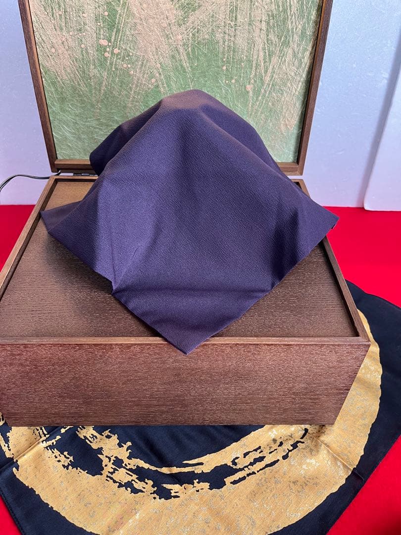 伊達政宗公　収納型飾り台LED屏風　政宗公敷布付(伊達政宗公ハンカチ)