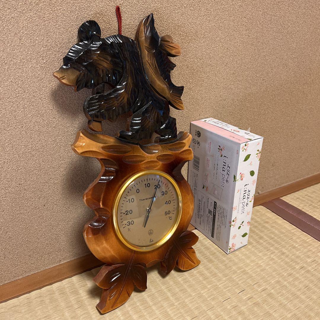 木彫りクマの温度計
