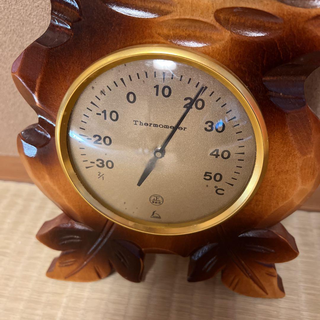 木彫りクマの温度計