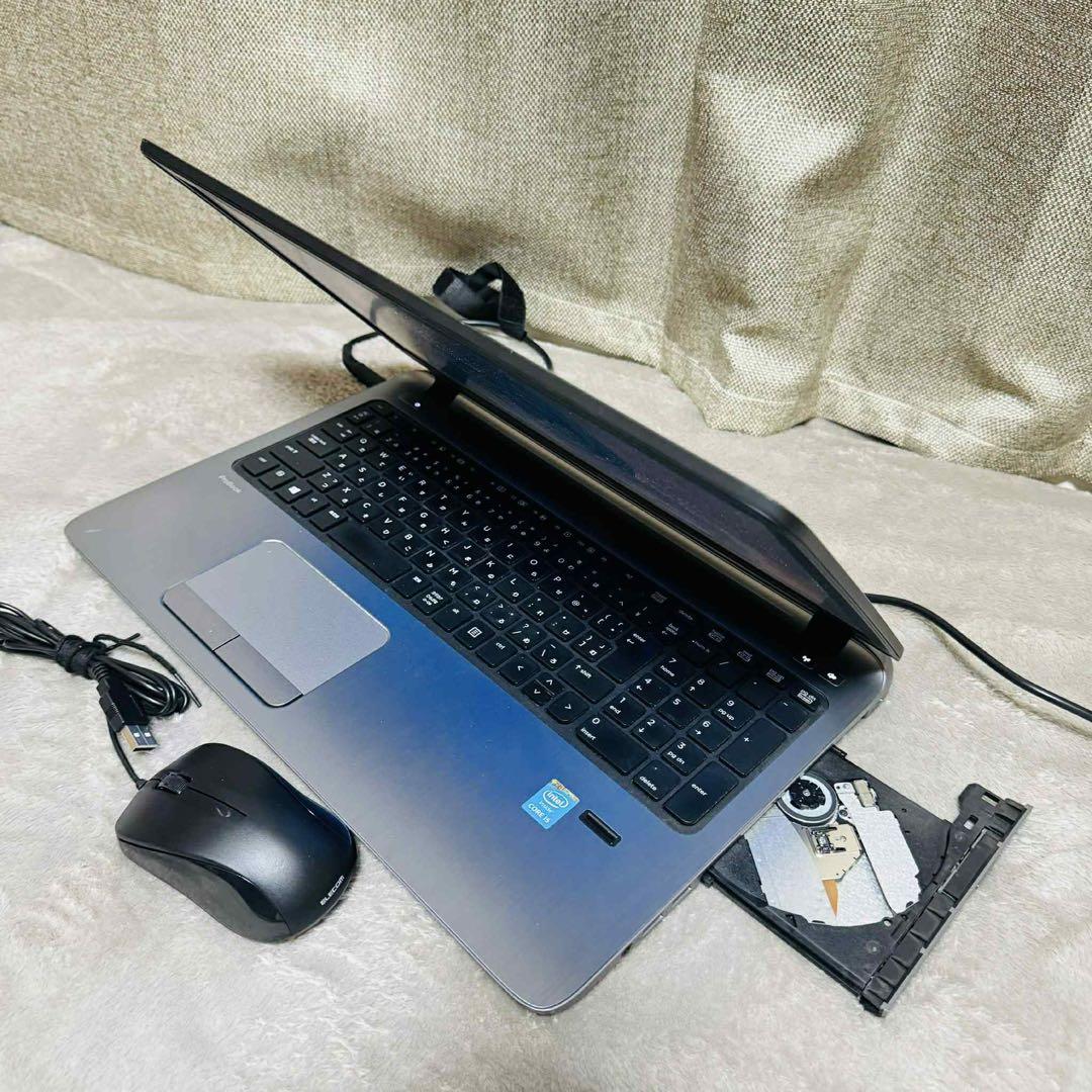 S257 HPノートパソコンi5高速WEBカメラSSDサクサクWindows11