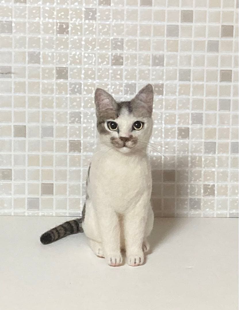 羊毛フェルト 猫 Mサイズ 植毛なし サンプルページ