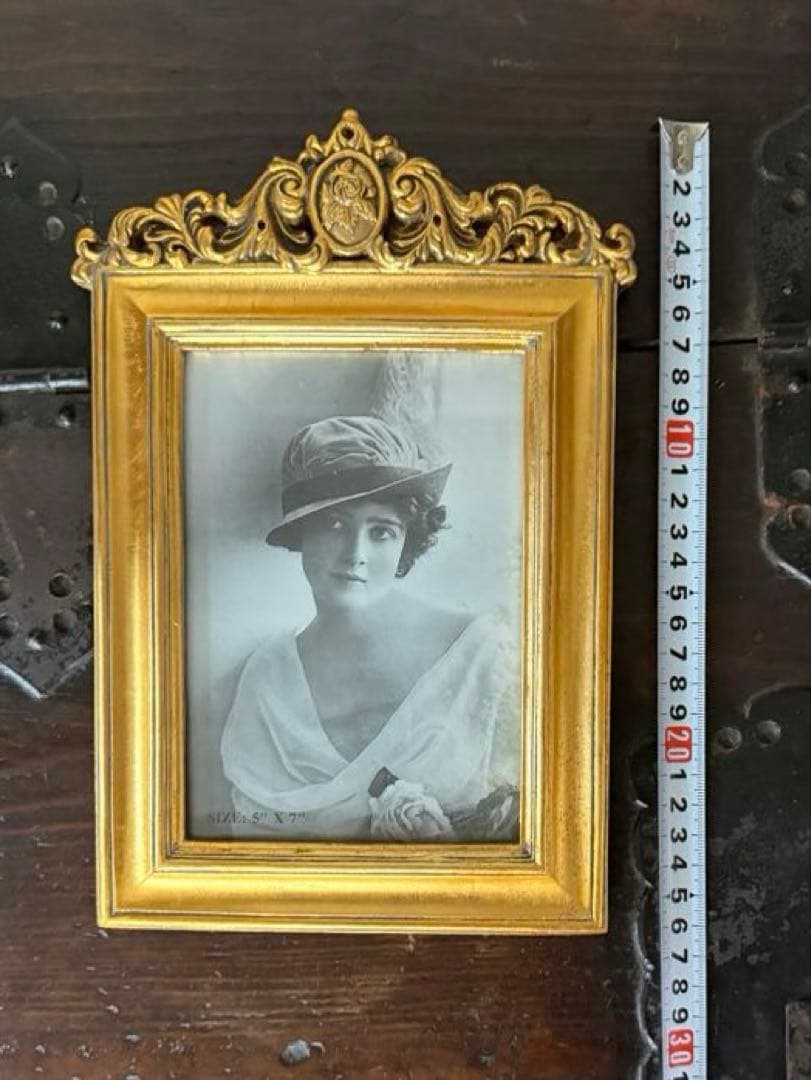 《ヴィンテージ》GOLD木製フォトフレーム◇ヨーロッパ購入