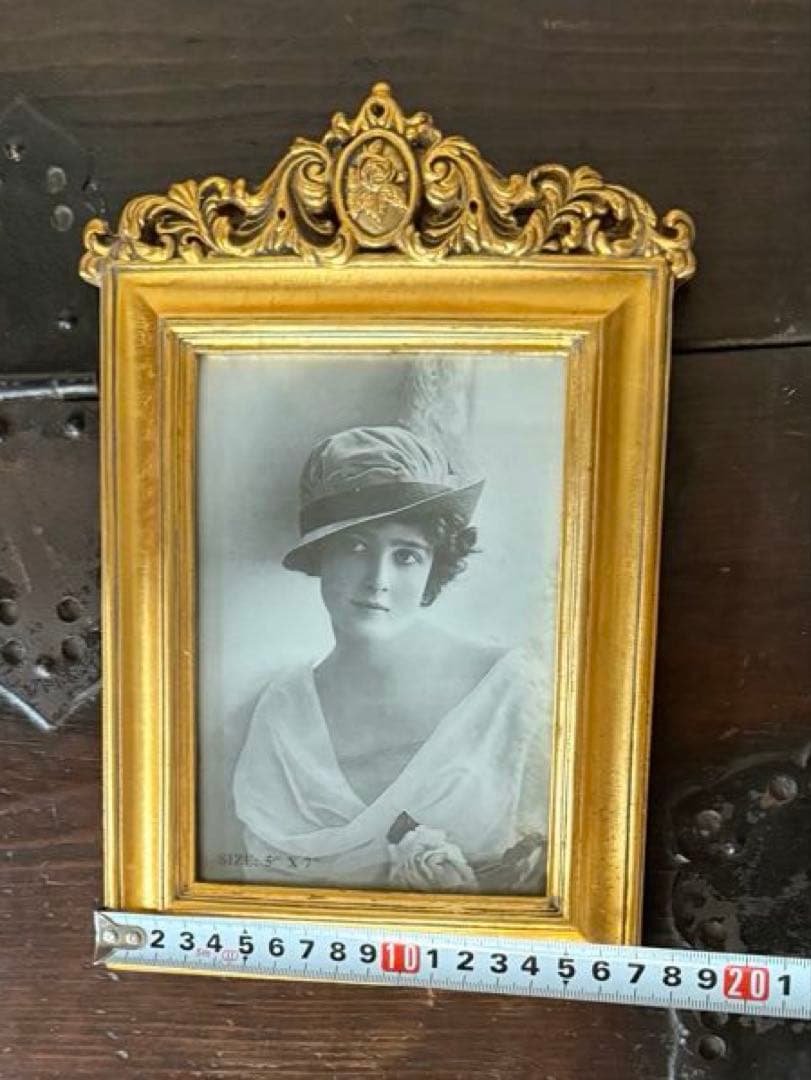 《ヴィンテージ》GOLD木製フォトフレーム◇ヨーロッパ購入