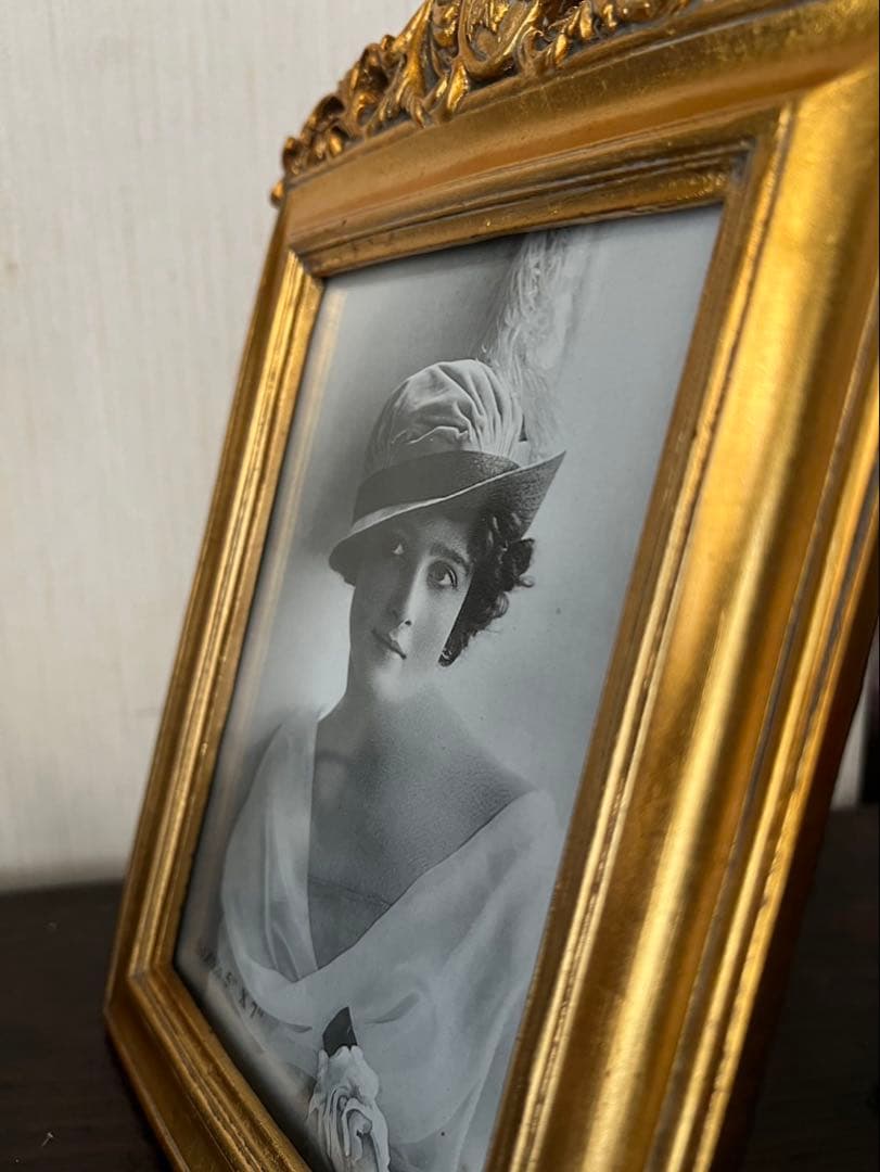 《ヴィンテージ》GOLD木製フォトフレーム◇ヨーロッパ購入