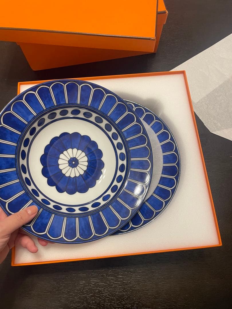 廃盤　ブルーダイユール　パスタ皿