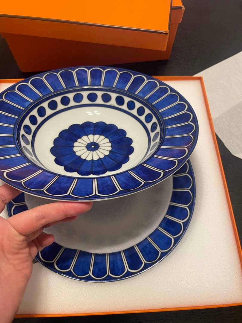 廃盤　ブルーダイユール　パスタ皿