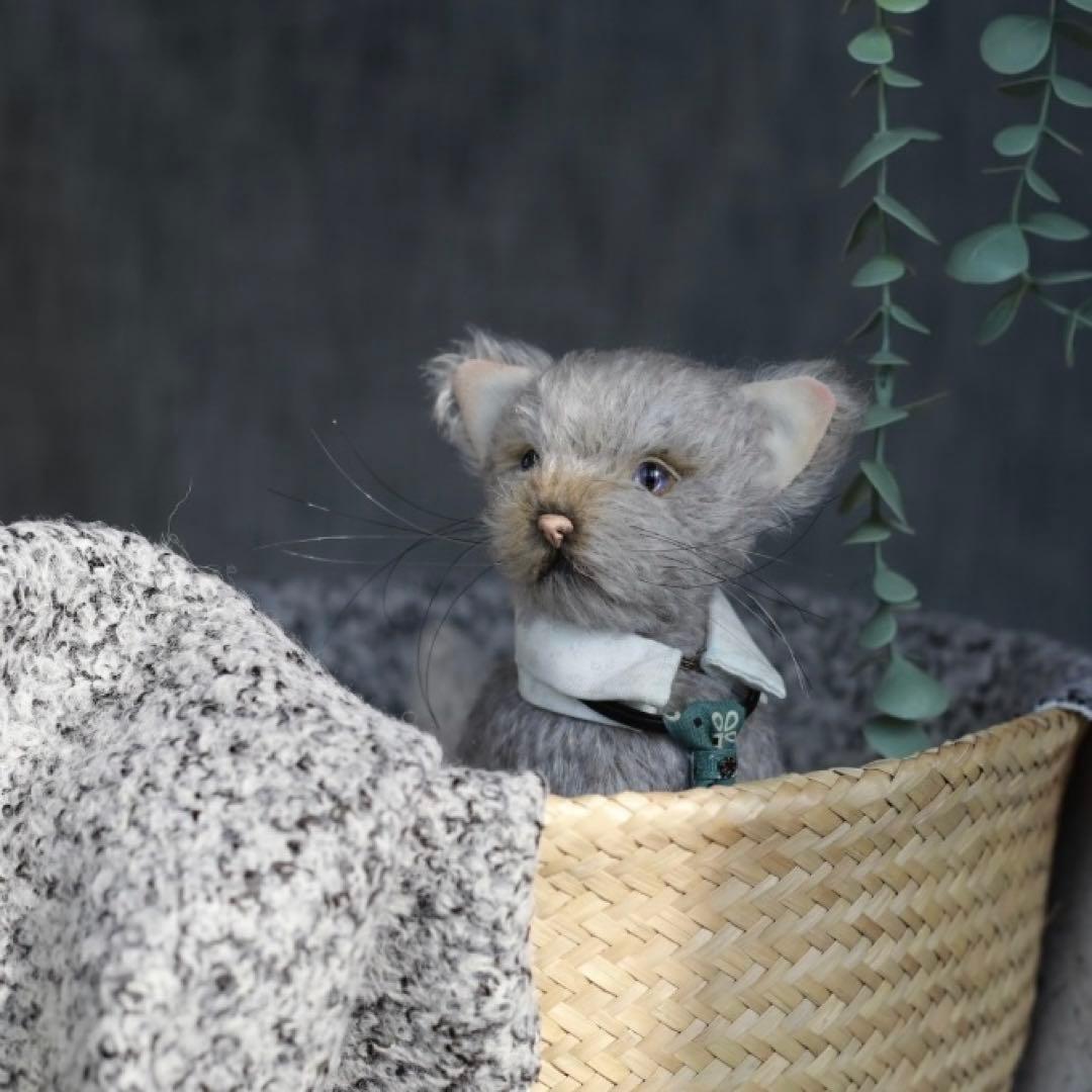 ボス猫 ねこ アーティストベア 海外作家様 ハンドメイド OOAK