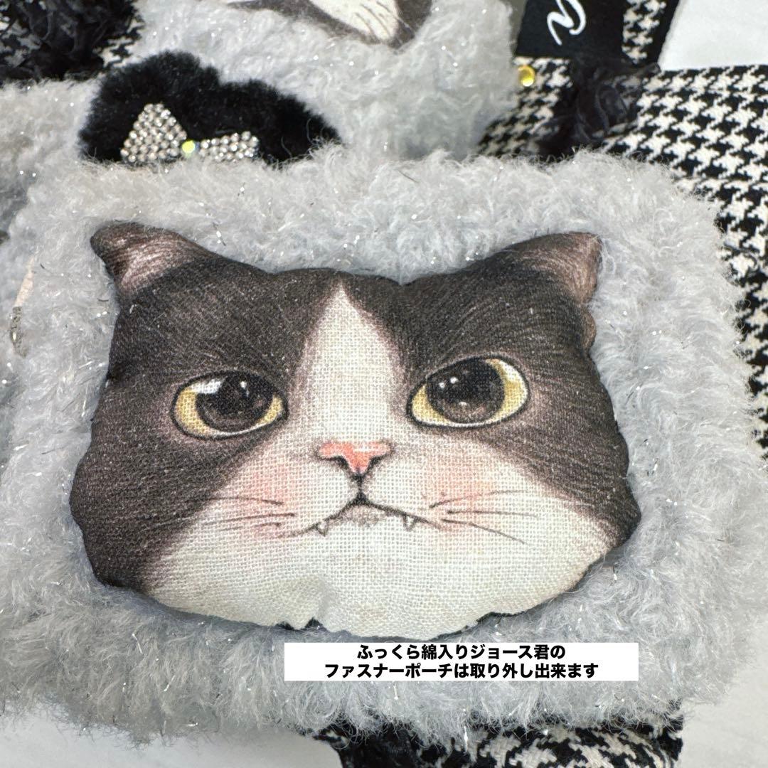 ゆ*ら様 コヤンイサムチョン♡ハチワレにゃん勢揃い！千鳥格子のトートバッグ♡ジョ