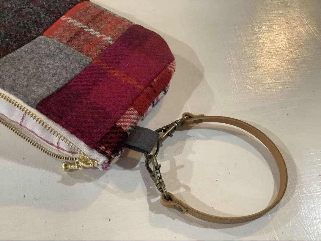 ウールパッチワークケース