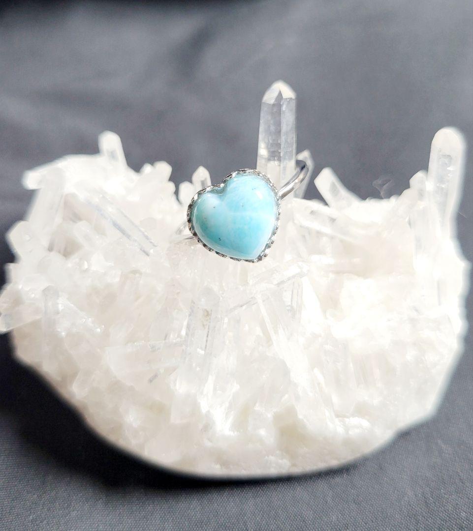 カリブの青き奇跡 ラリマーリング(鑑別書、ケース付き)