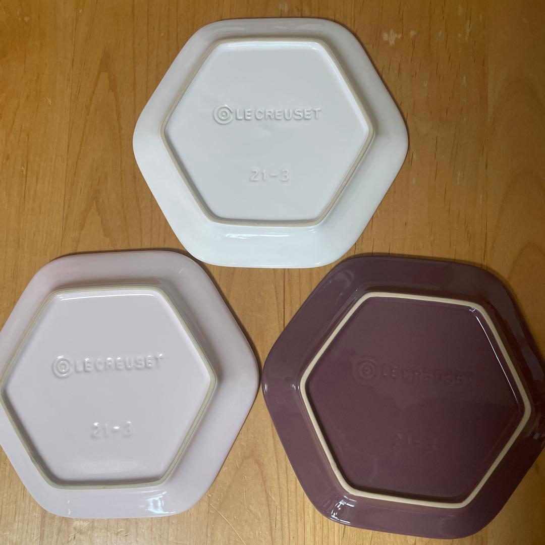 ルクルーゼ　スノーリングプレートM３枚セット