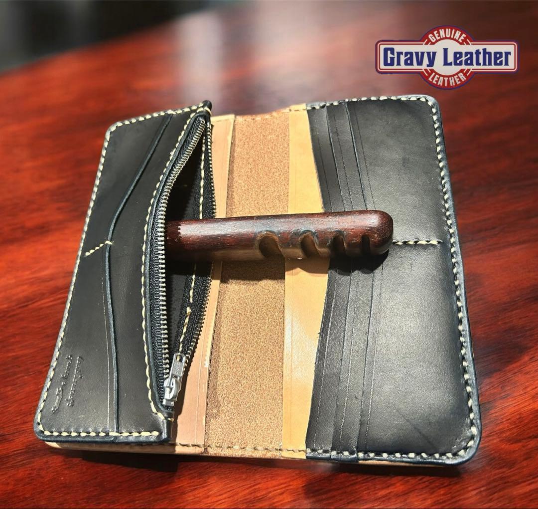 Gravy Leather 栃木サドルレザー×コードバン ロング ウォレット