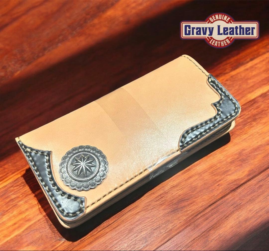 Gravy Leather 栃木サドルレザー×コードバン ロング ウォレット