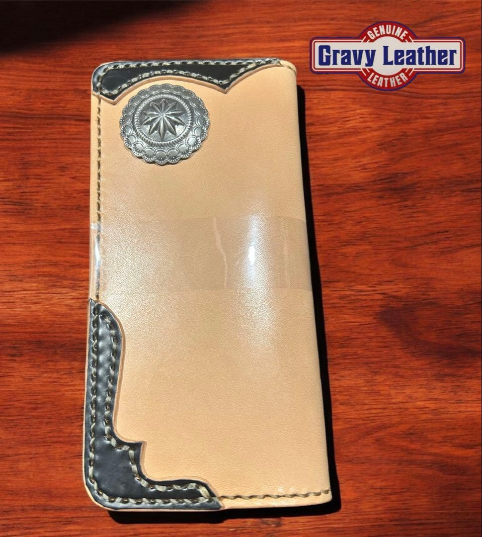 Gravy Leather 栃木サドルレザー×コードバン ロング ウォレット
