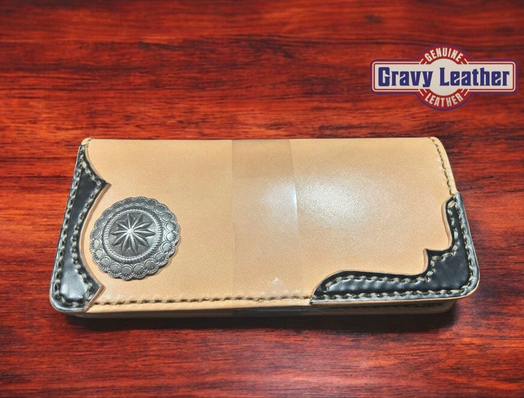 Gravy Leather 栃木サドルレザー×コードバン ロング ウォレット
