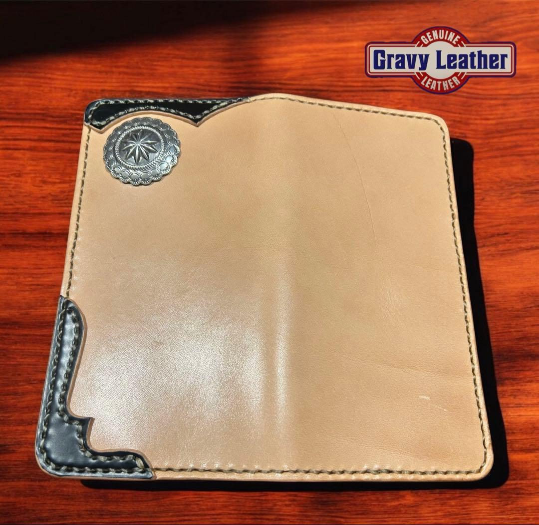 Gravy Leather 栃木サドルレザー×コードバン ロング ウォレット