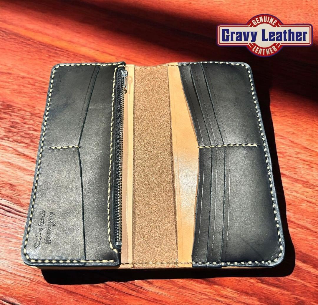 Gravy Leather 栃木サドルレザー×コードバン ロング ウォレット