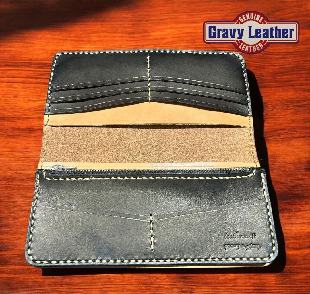Gravy Leather 栃木サドルレザー×コードバン ロング ウォレット