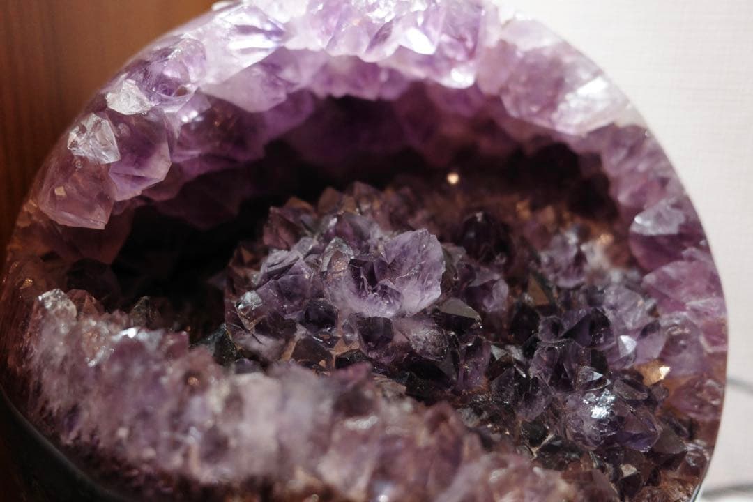 アメジスト Amethyst 紫水晶 原石 笑口丸玉 パワーストーン 開運 風水