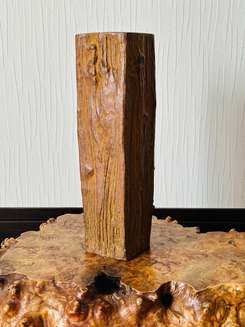 ☆杢目 青銅花瓶☆美山☆銅製花瓶 華入れ