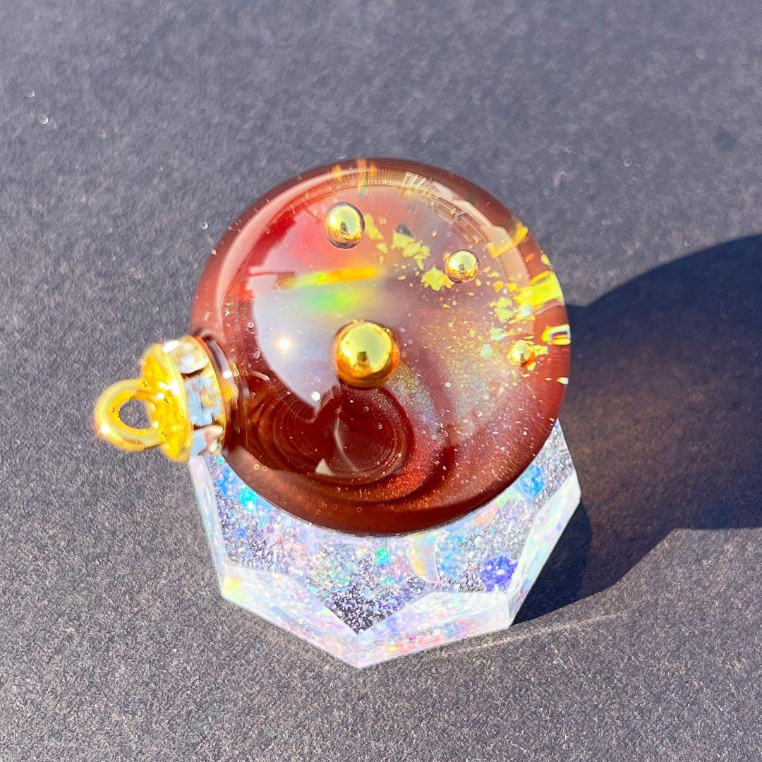 【ハンドメイド】宇宙玉25mm２個・宇宙玉専用台座