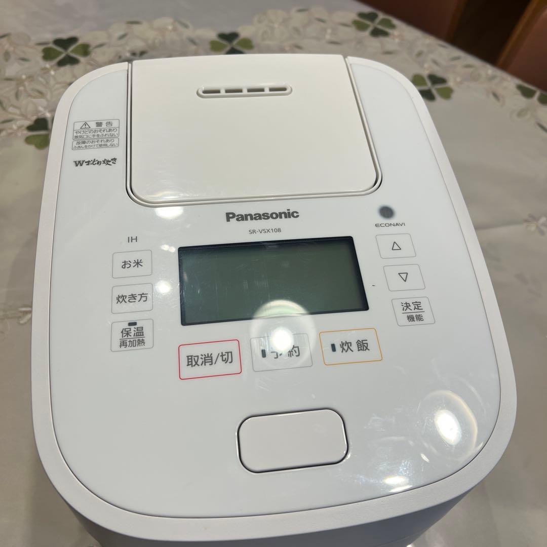 Panasonic SR-VSX108 炊飯器 IH加熱 ホワイト