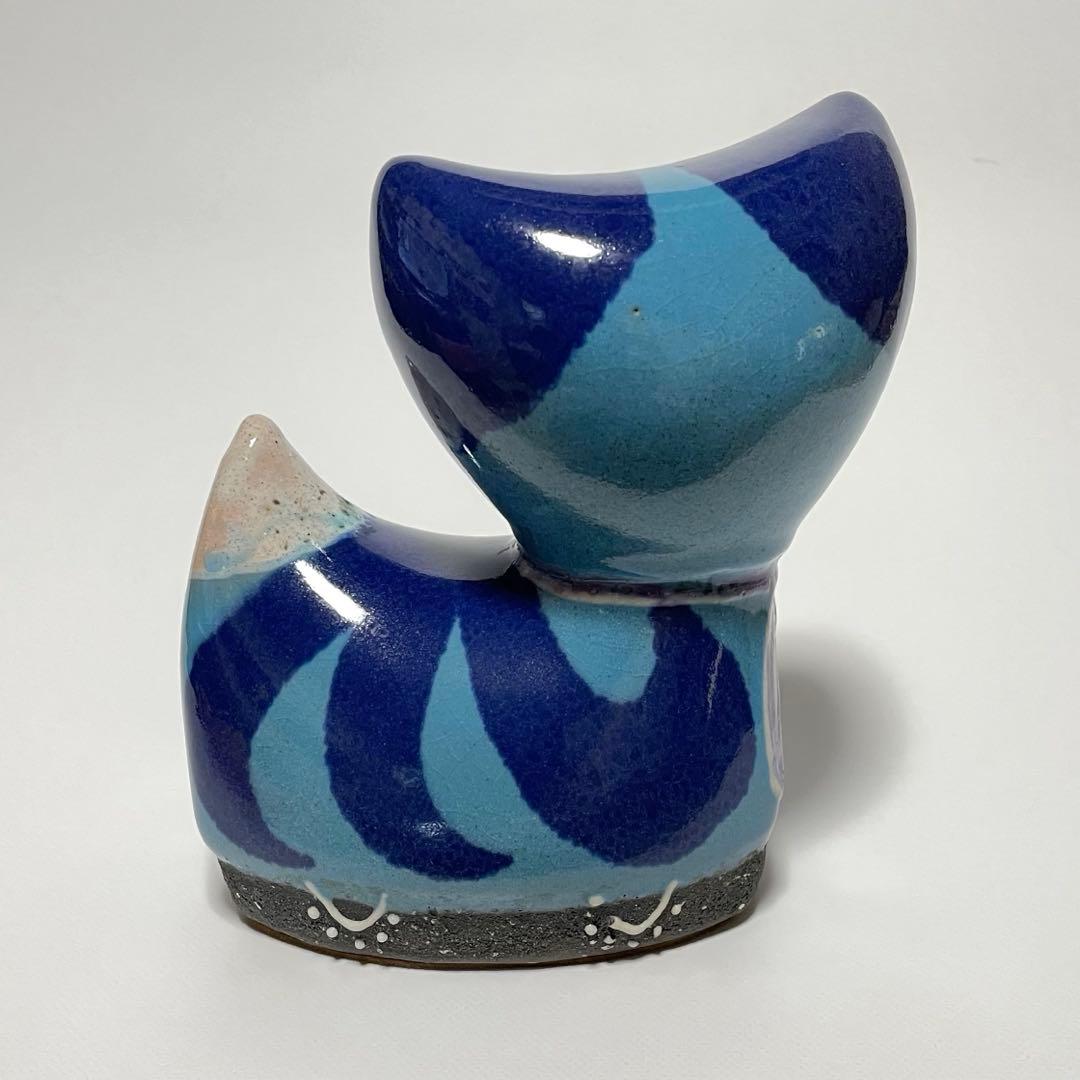 トーマスヘルストロームThomas Hellstrom 青い猫 置物 北欧