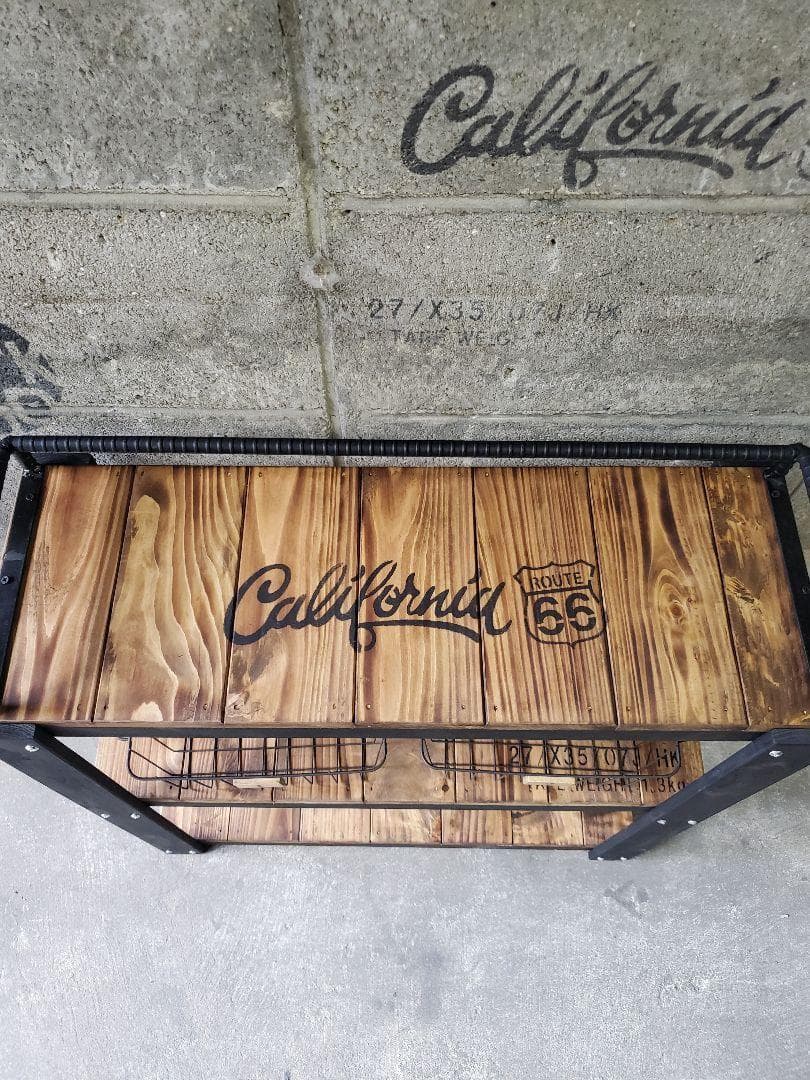 【かごつき】男前インテリア　棚　×２台　植物　多肉　インダストリアル 40