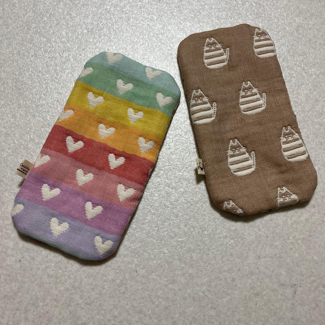 ちょっと大きめハーフハンカチ　ガーゼ　yukiemonファブリック生地使用