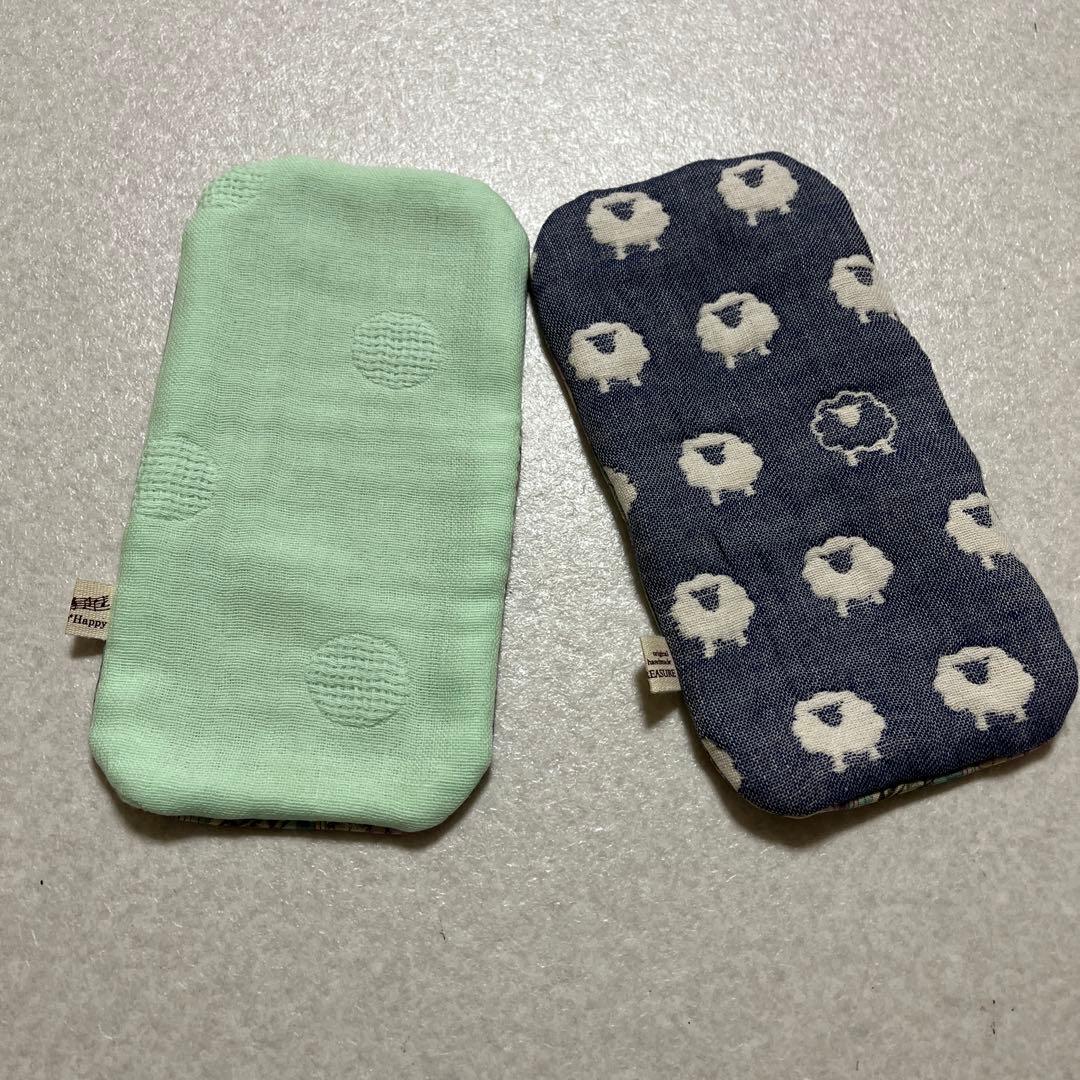 ちょっと大きめハーフハンカチ　ガーゼ　yukiemonファブリック生地使用