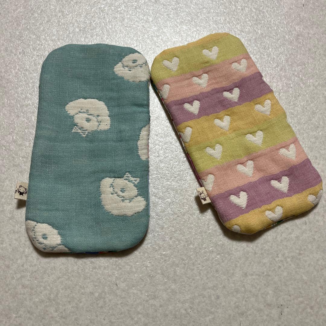 ちょっと大きめハーフハンカチ　ガーゼ　yukiemonファブリック生地使用